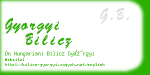 gyorgyi bilicz business card